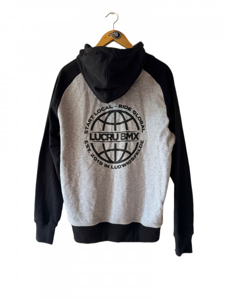 LUCRUBMX "GLOBAL" HOODIE grey/black