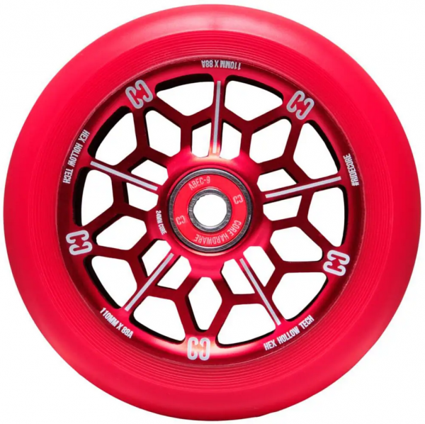 CORE HEX HOLLOW WHEEL - ROLLE 110mm red